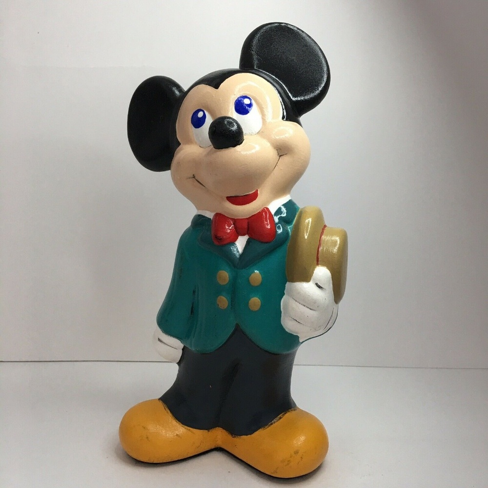 Vintage Hand Painted Mickey Mouse Ceramic Figurine
